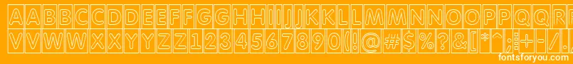 フォントAFuturaroundttlcmotl – オレンジの背景に白い文字