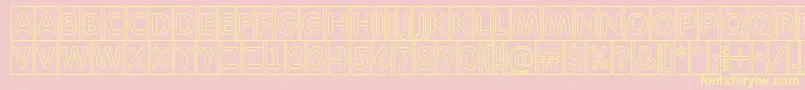 AFuturaroundttlcmotl Font – Yellow Fonts on Pink Background