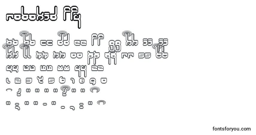 Czcionka Robokid ffy – alfabet, cyfry, specjalne znaki