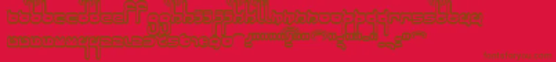 Więcej informacji o czcionce Robokid ffy Czcionka Robokid ffy – brązowe czcionki na czerwonym tle