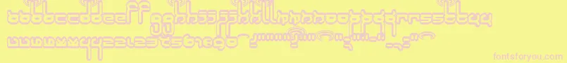 Robokid ffy Font – Pink Fonts on Yellow Background