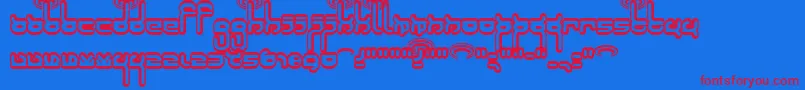 Robokid ffy Font – Red Fonts on Blue Background