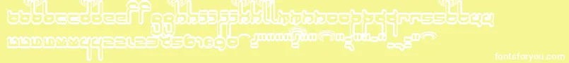 Robokid ffy Font – White Fonts on Yellow Background