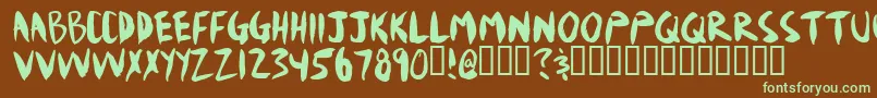 Mudshove Font – Green Fonts on Brown Background