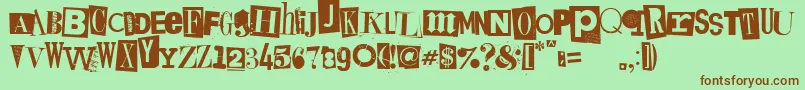 Kings Font – Brown Fonts on Green Background