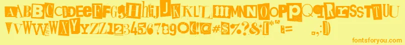 Kings Font – Orange Fonts on Yellow Background