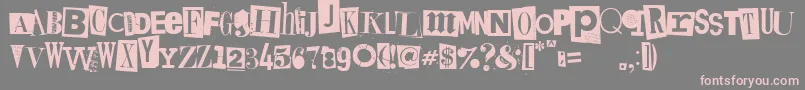 Kings Font – Pink Fonts on Gray Background