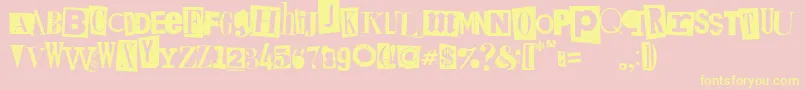 Kings Font – Yellow Fonts on Pink Background