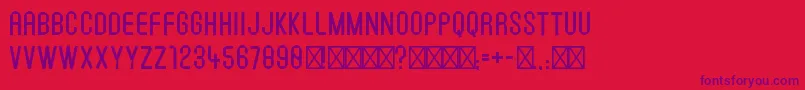 Czcionka BatonSans – fioletowe czcionki na czerwonym tle