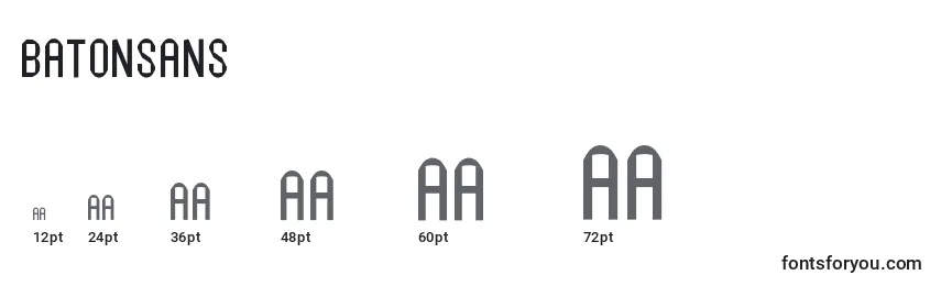 BatonSans Font Sizes