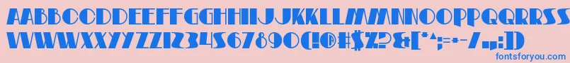 RiemannTheatre Font – Blue Fonts on Pink Background