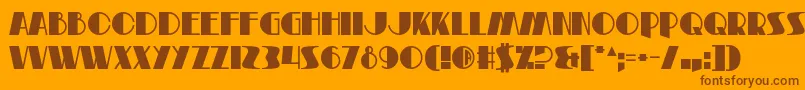 RiemannTheatre Font – Brown Fonts on Orange Background