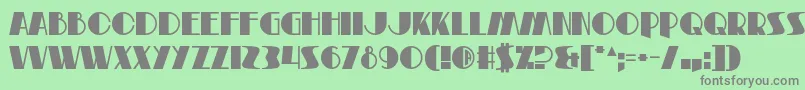 RiemannTheatre Font – Gray Fonts on Green Background