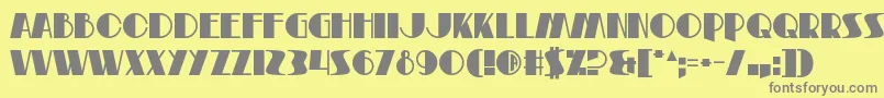 RiemannTheatre Font – Gray Fonts on Yellow Background