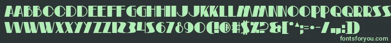 RiemannTheatre Font – Green Fonts on Black Background