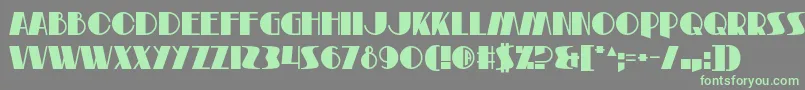 RiemannTheatre Font – Green Fonts on Gray Background