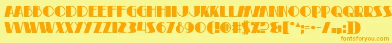 RiemannTheatre Font – Orange Fonts on Yellow Background