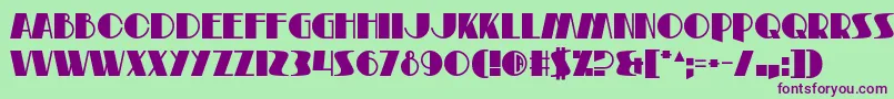 RiemannTheatre Font – Purple Fonts on Green Background