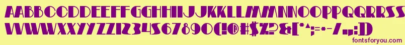 RiemannTheatre Font – Purple Fonts on Yellow Background