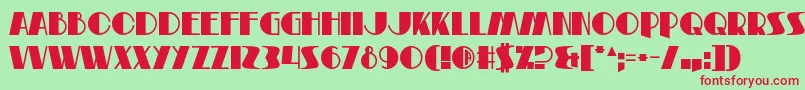 RiemannTheatre Font – Red Fonts on Green Background