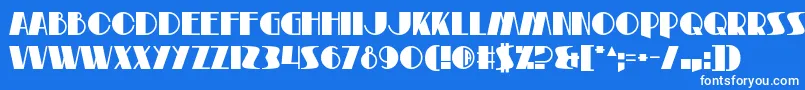 RiemannTheatre Font – White Fonts on Blue Background