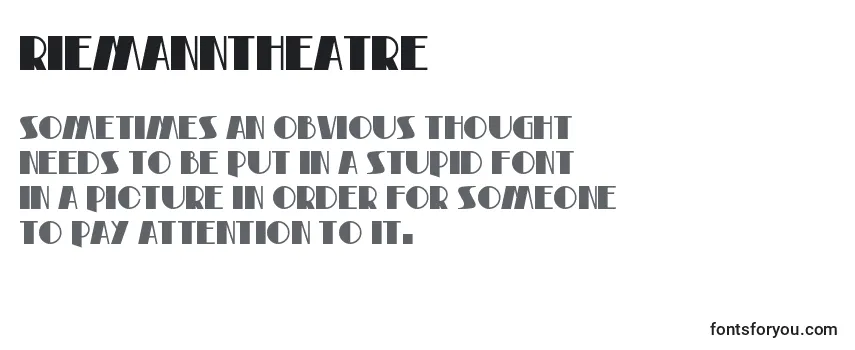 Review of the RiemannTheatre Font