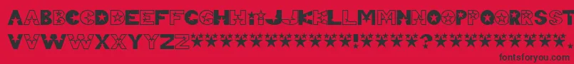 Teles Font – Black Fonts on Red Background