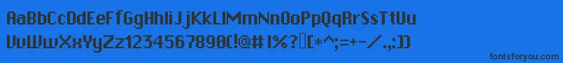 Rpgsystem Font – Black Fonts on Blue Background