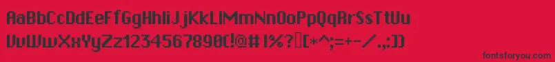 Rpgsystem Font – Black Fonts on Red Background