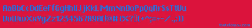 Rpgsystem Font – Blue Fonts on Red Background