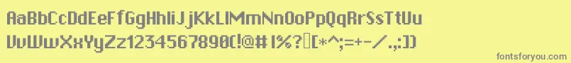 Rpgsystem Font – Gray Fonts on Yellow Background