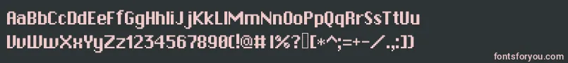 Fonte Rpgsystem – fontes rosa em um fundo preto