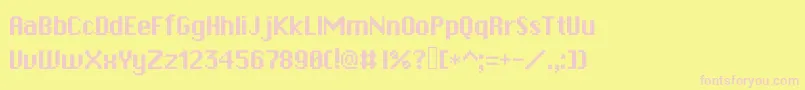 Rpgsystem Font – Pink Fonts on Yellow Background