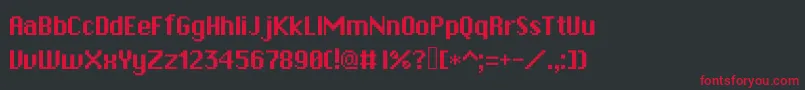 Rpgsystem Font – Red Fonts on Black Background