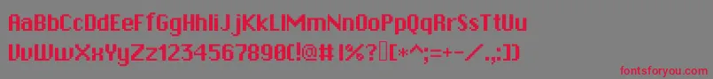 Rpgsystem Font – Red Fonts on Gray Background