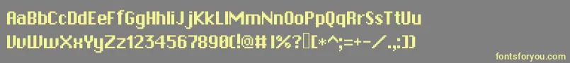 Fonte Rpgsystem – fontes amarelas em um fundo cinza