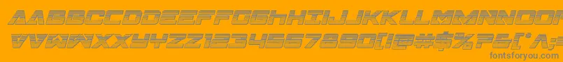 Шрифт Transamericachromeital – серые шрифты на оранжевом фоне