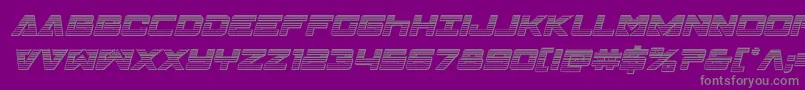 Police Transamericachromeital – polices grises sur fond violet