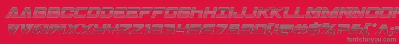 Transamericachromeital Font – Gray Fonts on Red Background