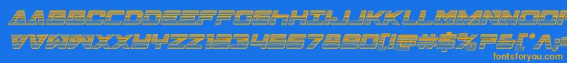 Transamericachromeital Font – Orange Fonts on Blue Background