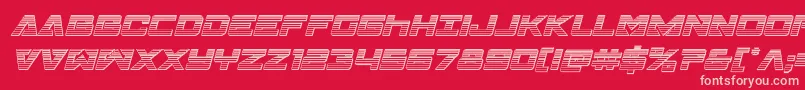 Transamericachromeital Font – Pink Fonts on Red Background