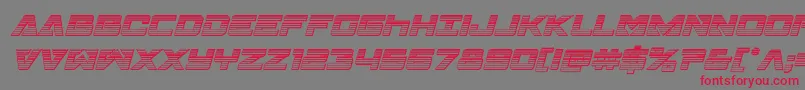 Transamericachromeital Font – Red Fonts on Gray Background