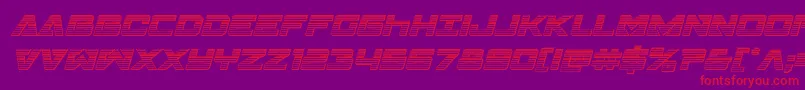 Transamericachromeital Font – Red Fonts on Purple Background