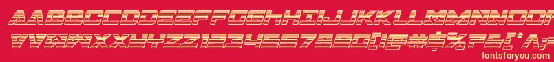 Transamericachromeital Font – Yellow Fonts on Red Background