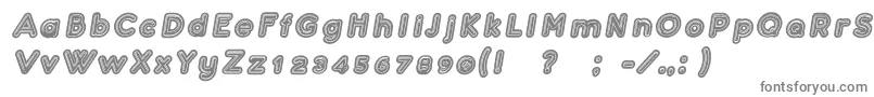 ConfarreatioItalic-Schriftart – Graue Schriften auf weißem Hintergrund