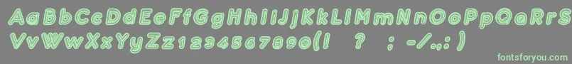 Шрифт ConfarreatioItalic – зелёные шрифты на сером фоне