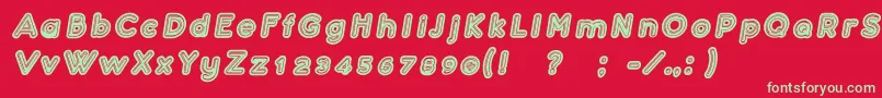 フォントConfarreatioItalic – 赤い背景に緑の文字