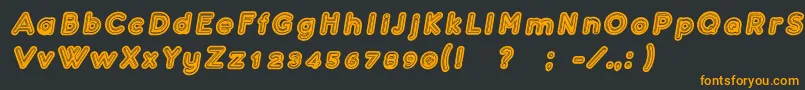 ConfarreatioItalic Font – Orange Fonts on Black Background