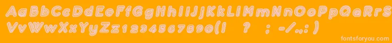 Police ConfarreatioItalic – polices roses sur fond orange