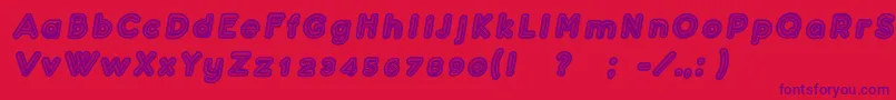 ConfarreatioItalic Font – Purple Fonts on Red Background